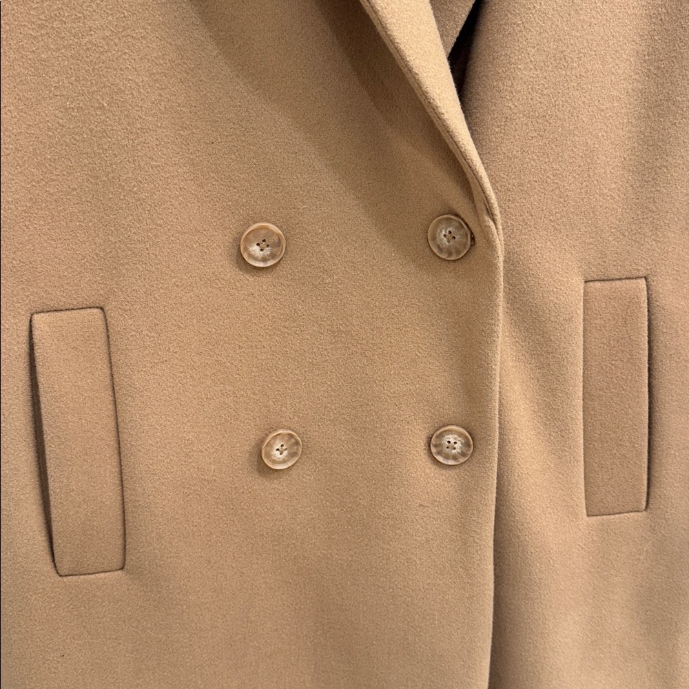 BB Dakota Camel Double-Breasted Trench Coat - Picture 4 of 5